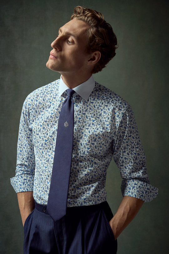 Seasonal Micro Micro Print fra eton - slim fit/contemp