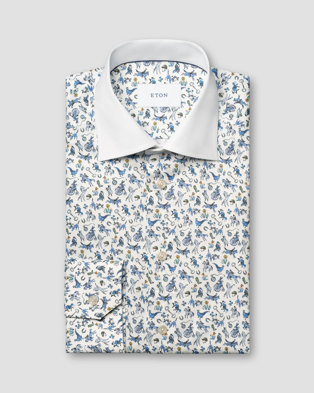 Seasonal Micro Micro Print fra eton - slim fit/contemp