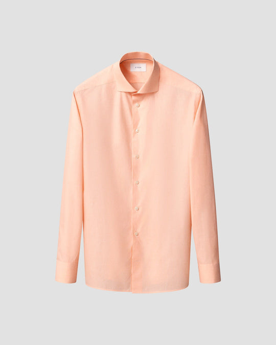 Peach-coloured men's shirt - slim fit