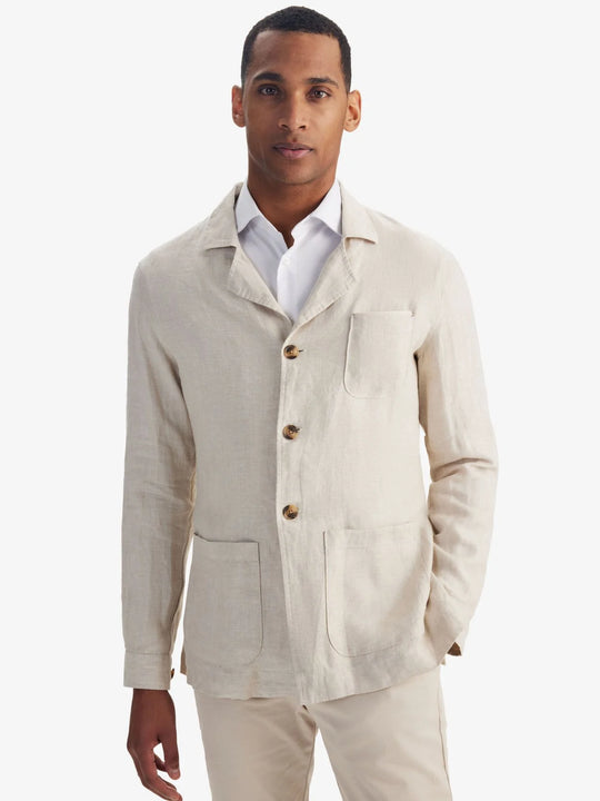 Hør Overshirt - Beige