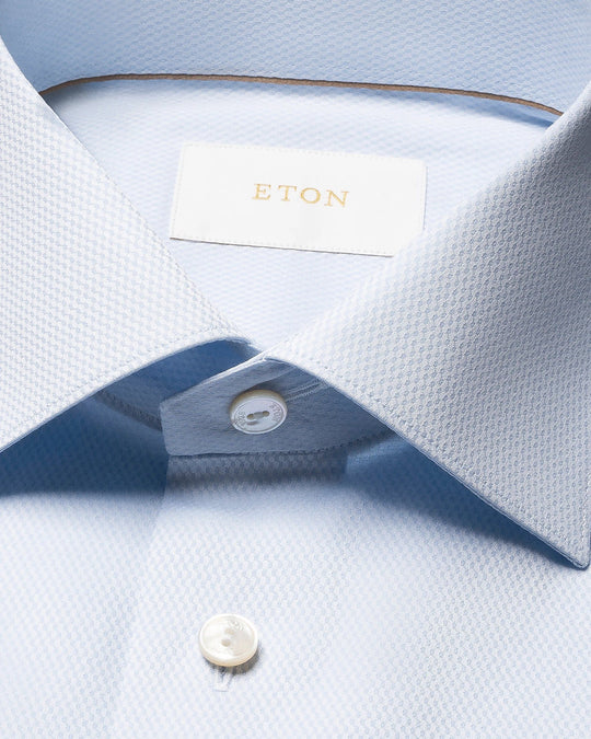 Eton Light Blue Supima 120 Shirt with Cutaway Collar