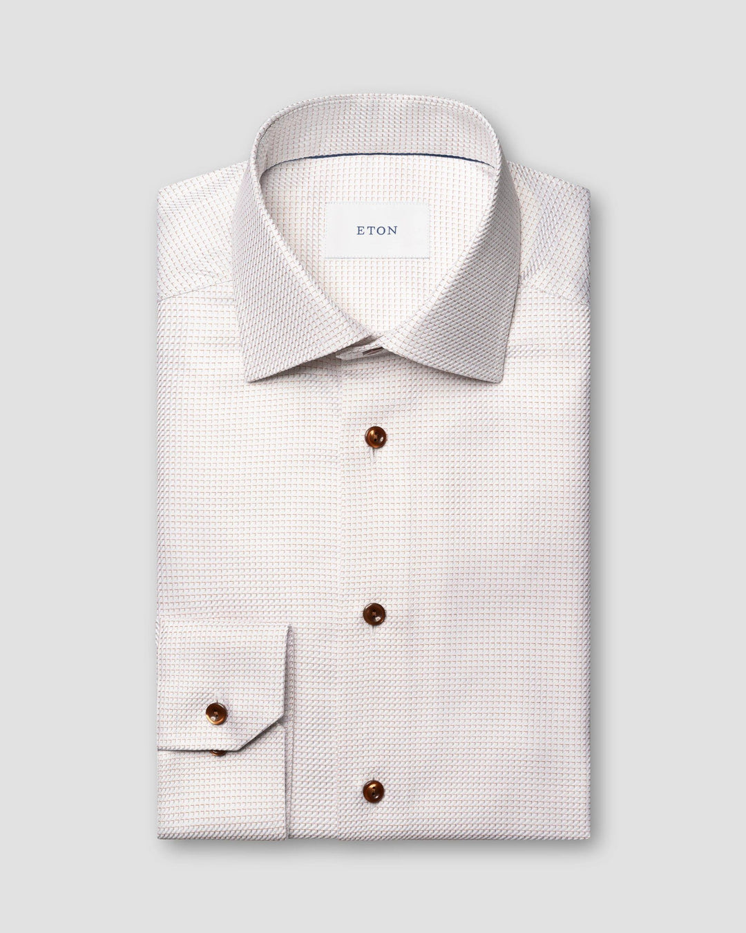 Microternet King Twill Skjorte med kontrast i knapper