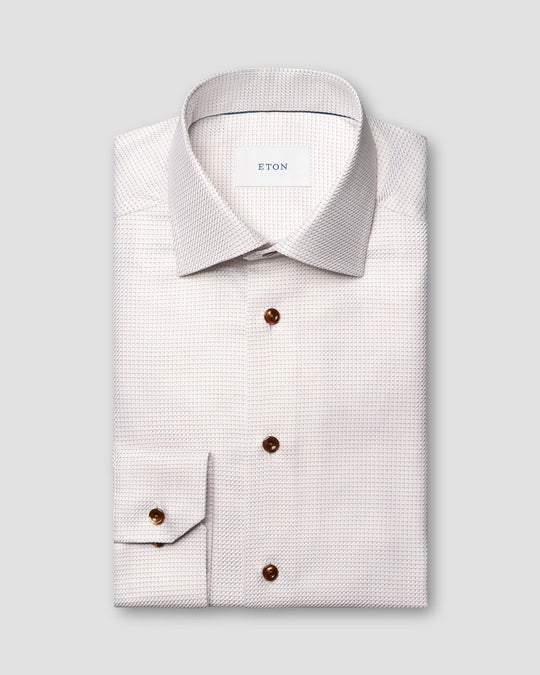 Microternet King Twill Skjorte med kontrast i knapper