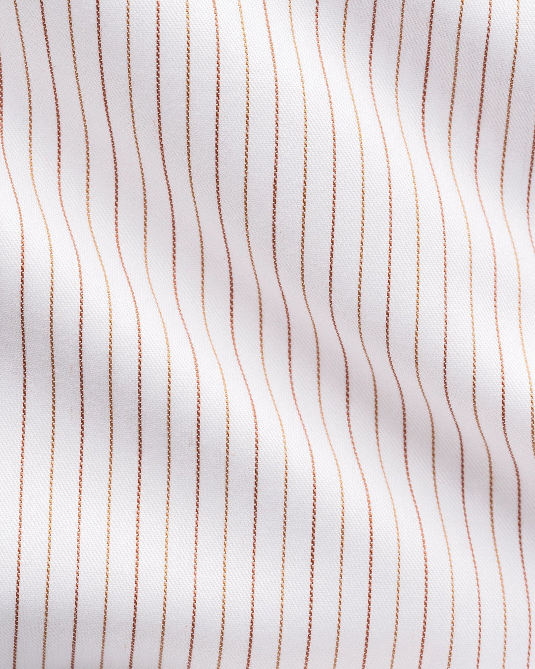 Brun/rødlige Finstribet twill skjorte