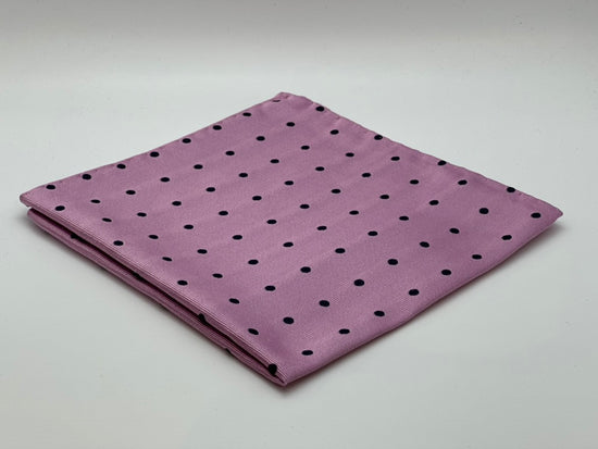 Pocketsquare i pink med prikker