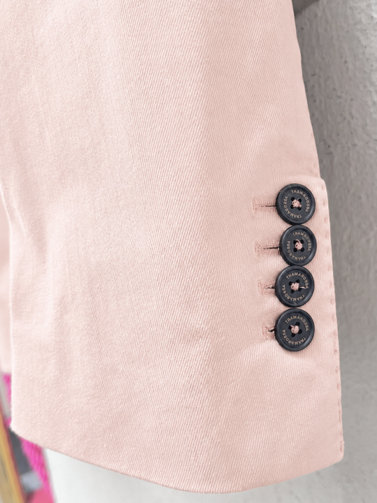 Rosa canvas herre blazer - enkeltradet
