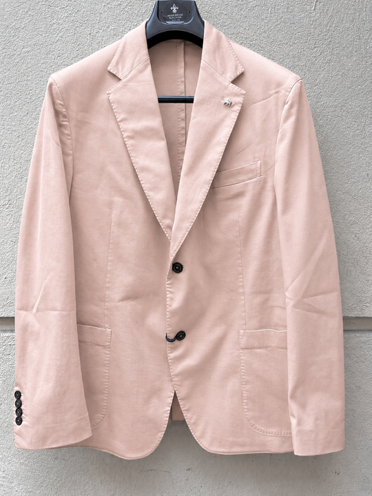 Rosa canvas herre blazer - enkeltradet