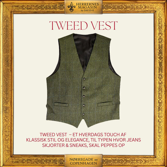 Tweed Vest Gree./Blu.