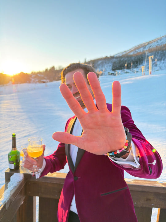 Velour Herrejakke Smokingjakke Magenta Spidsrevers