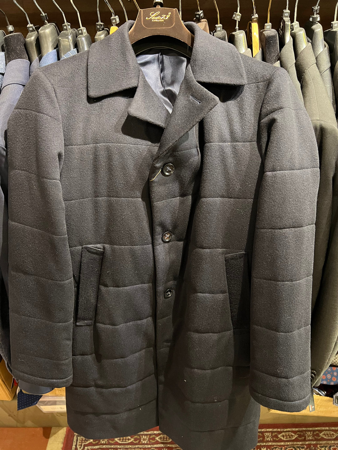 Navy Wool Men's Coat