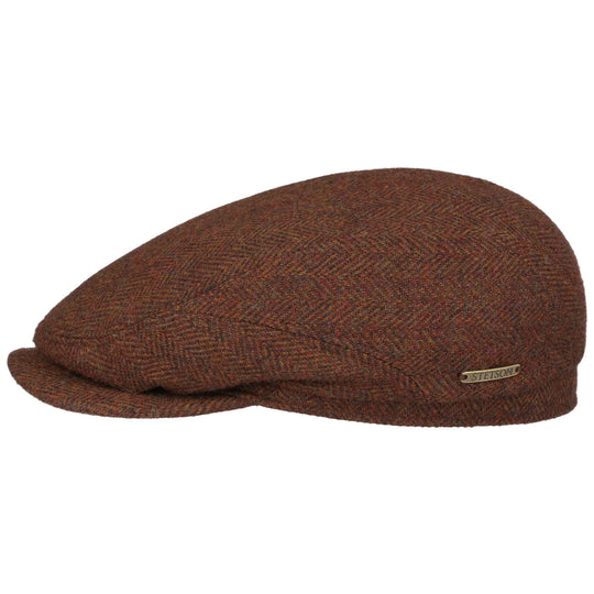 Flatcap i Rustfarvet med sildeben fra Stetson