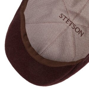 Flatcap i Brun sildeben fra Stetson