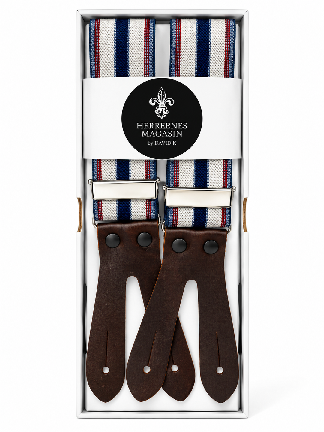 Braces-Stripe/Grey/Red (Copy)