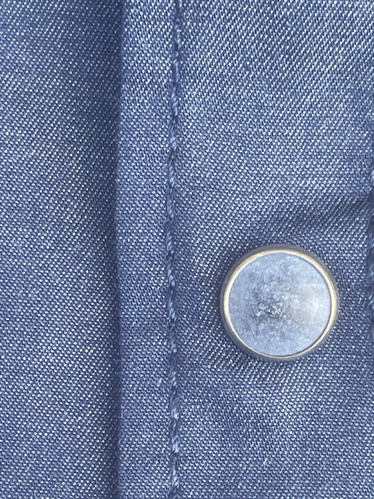 cowboyskjorte 100% bomuld med perleknap
