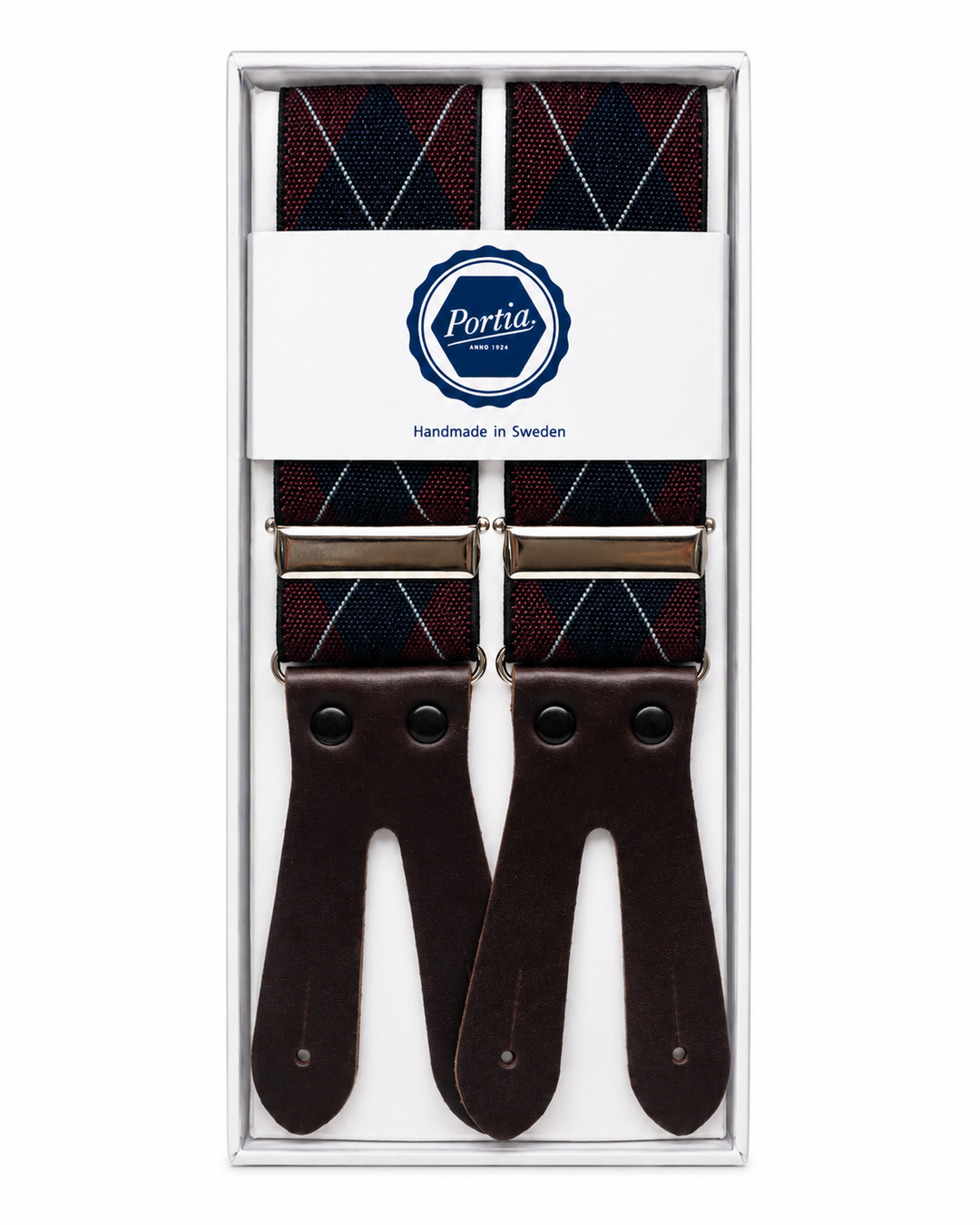 Braces-Harlequin/Red/Navy35mm