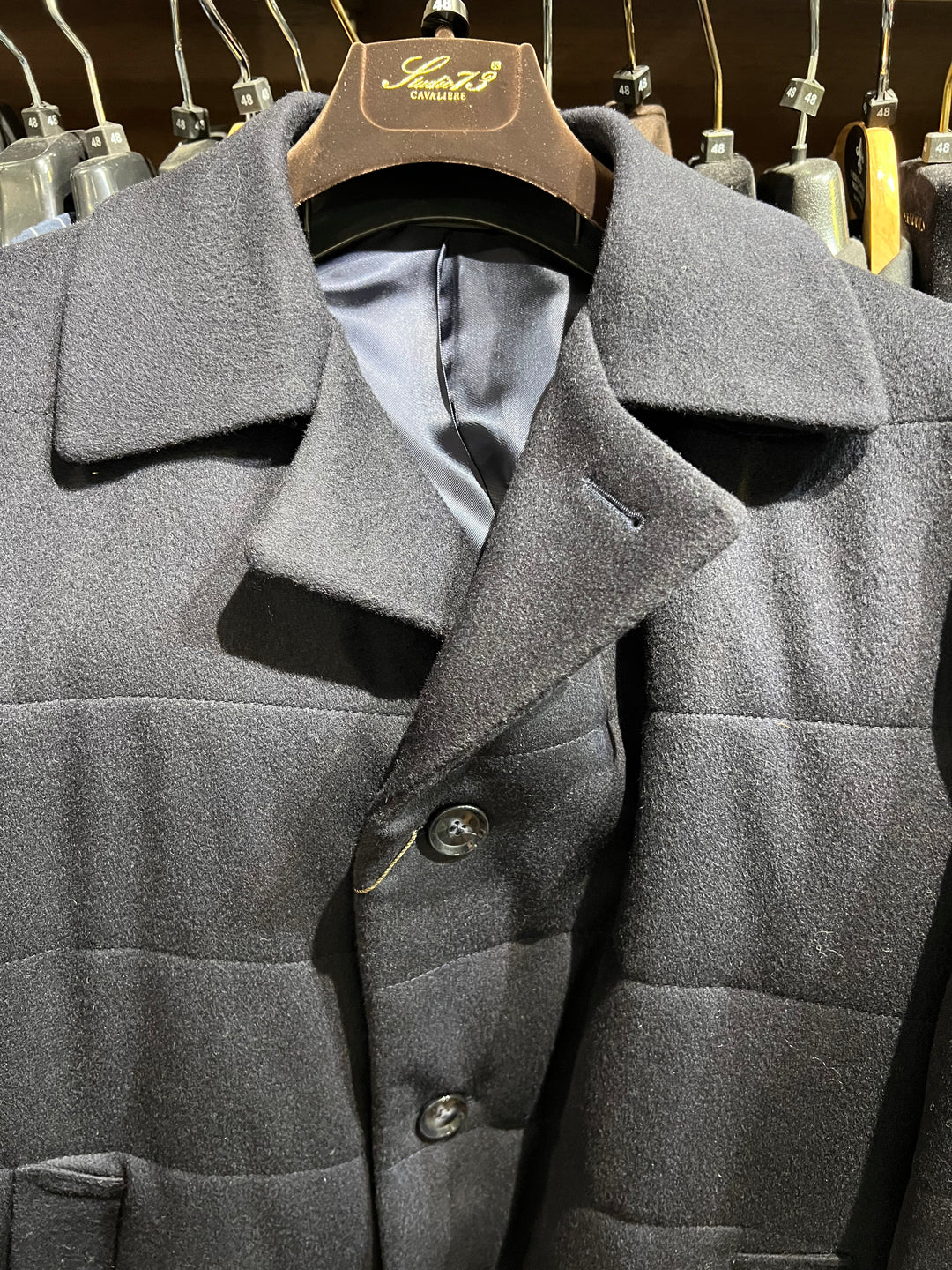 Navy Wool Men's Coat
