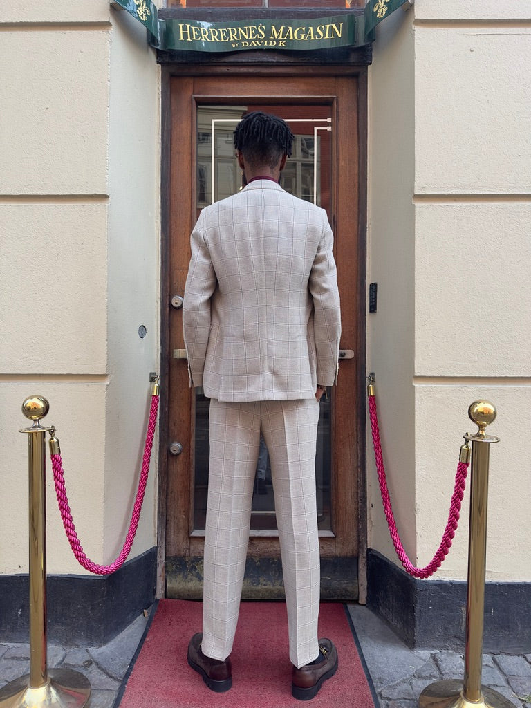 Dobbeltraddet Jakkesæt SHELBY GT - Beige/Tern/Oliveira