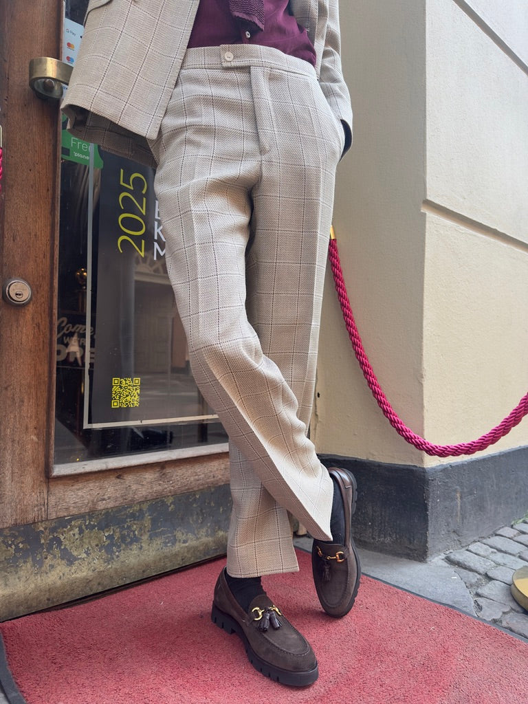 Dobbeltraddet Jakkesæt SHELBY GT - Beige/Tern/Oliveira