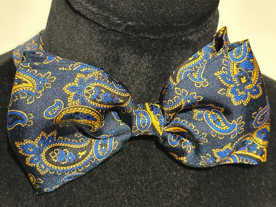 Navy med Gul og blå Paisley