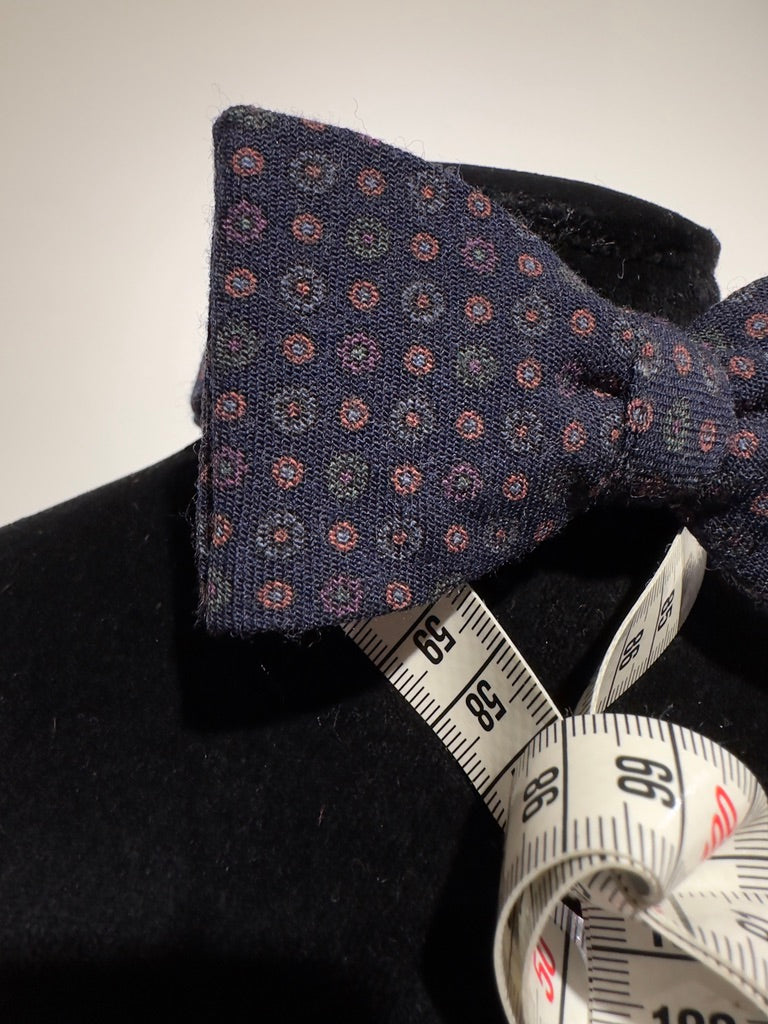 Prebundet Bow-Uld/Navy/Prik