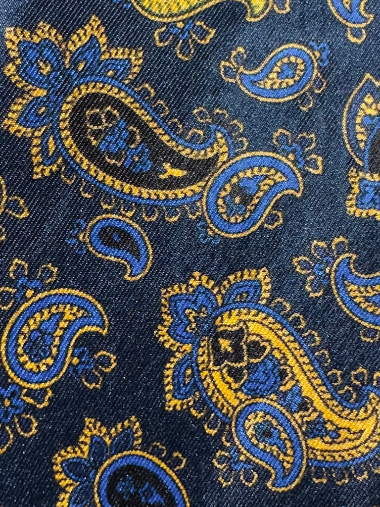 Navy med Blå og gul Paisley