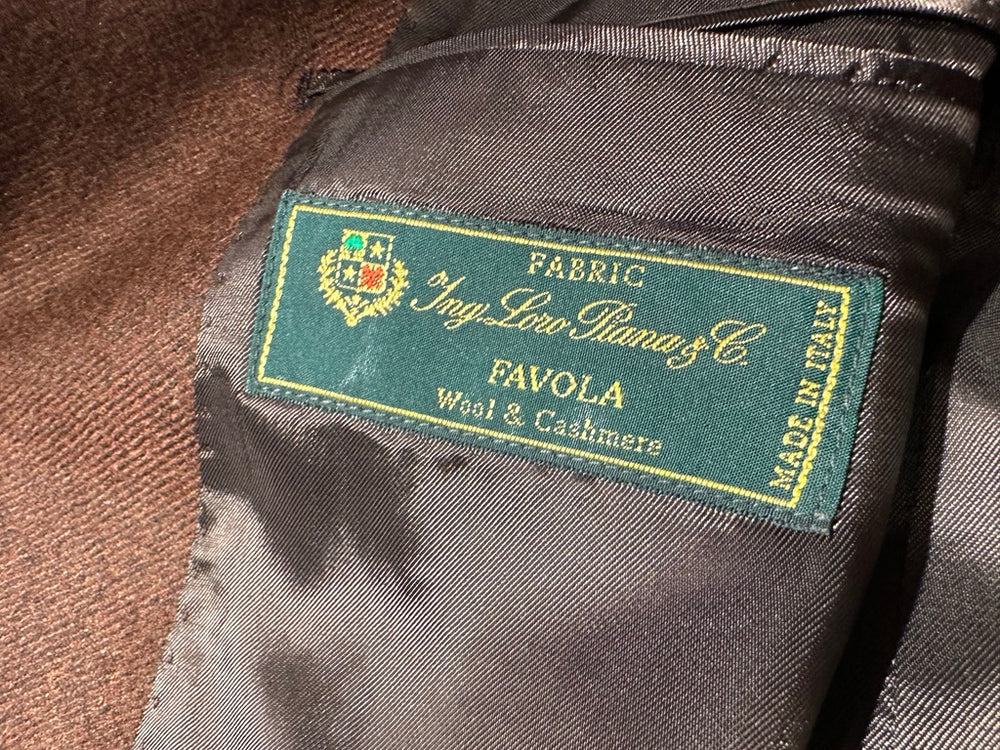 Klassisk Jakkesæt i rustbrunt tweed i 100% FAVOLA uld fra Loro Piana