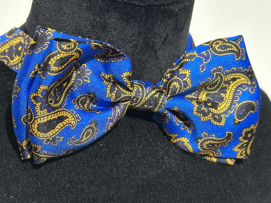 Royalblue med Gul og sort Paisley