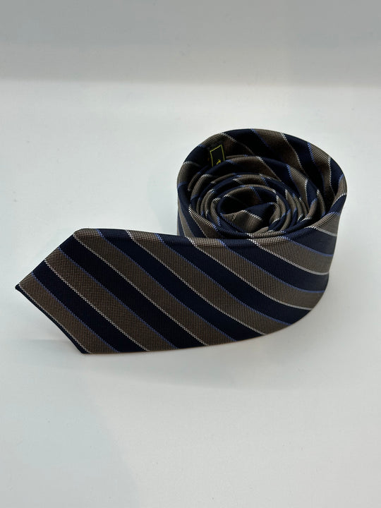 Slips Stribet Brun og Navy