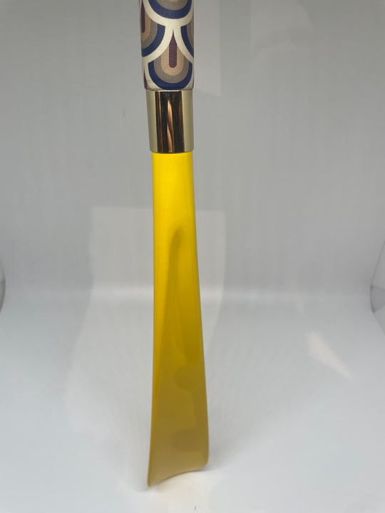 skohorn lang - yellow flames skull