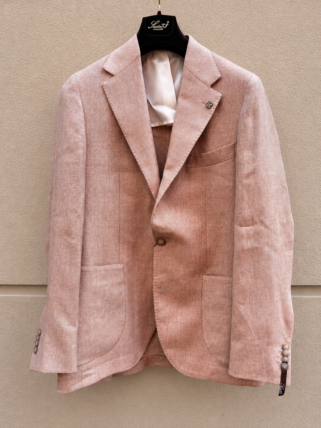 Apricot men's suit - notch lapel