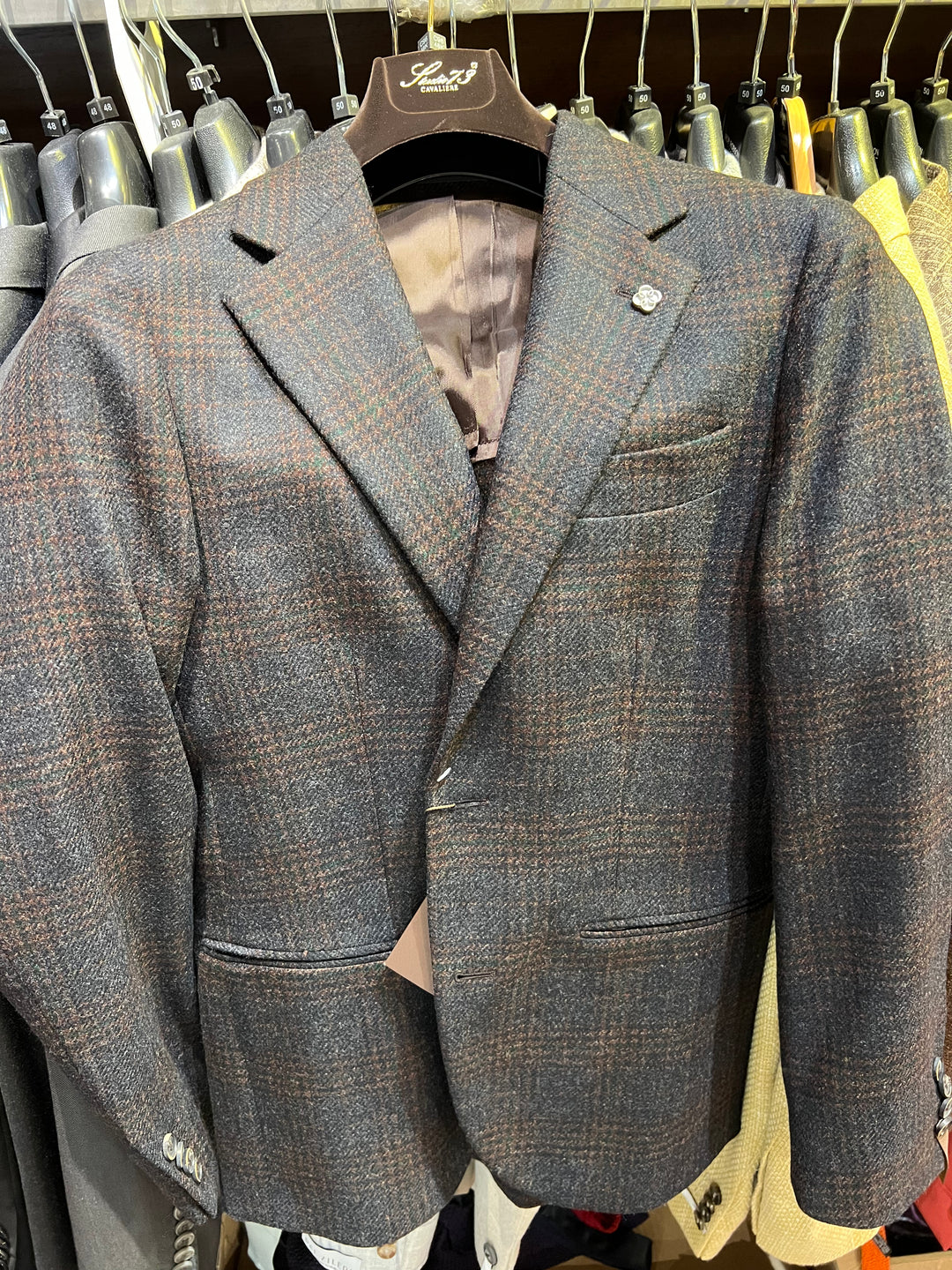 Navy Ternet Herre Blazer