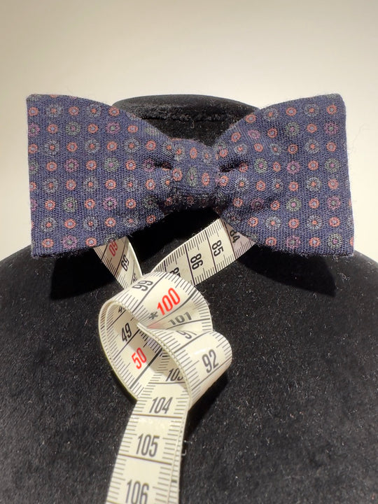 Prebundet Bow-Uld/Navy/Prik