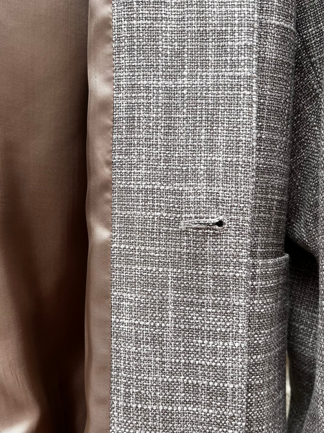 Beige overshirt i grov bouclè