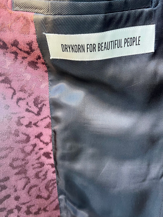 Bordeaux herrejakkesæt i leopard jacquard