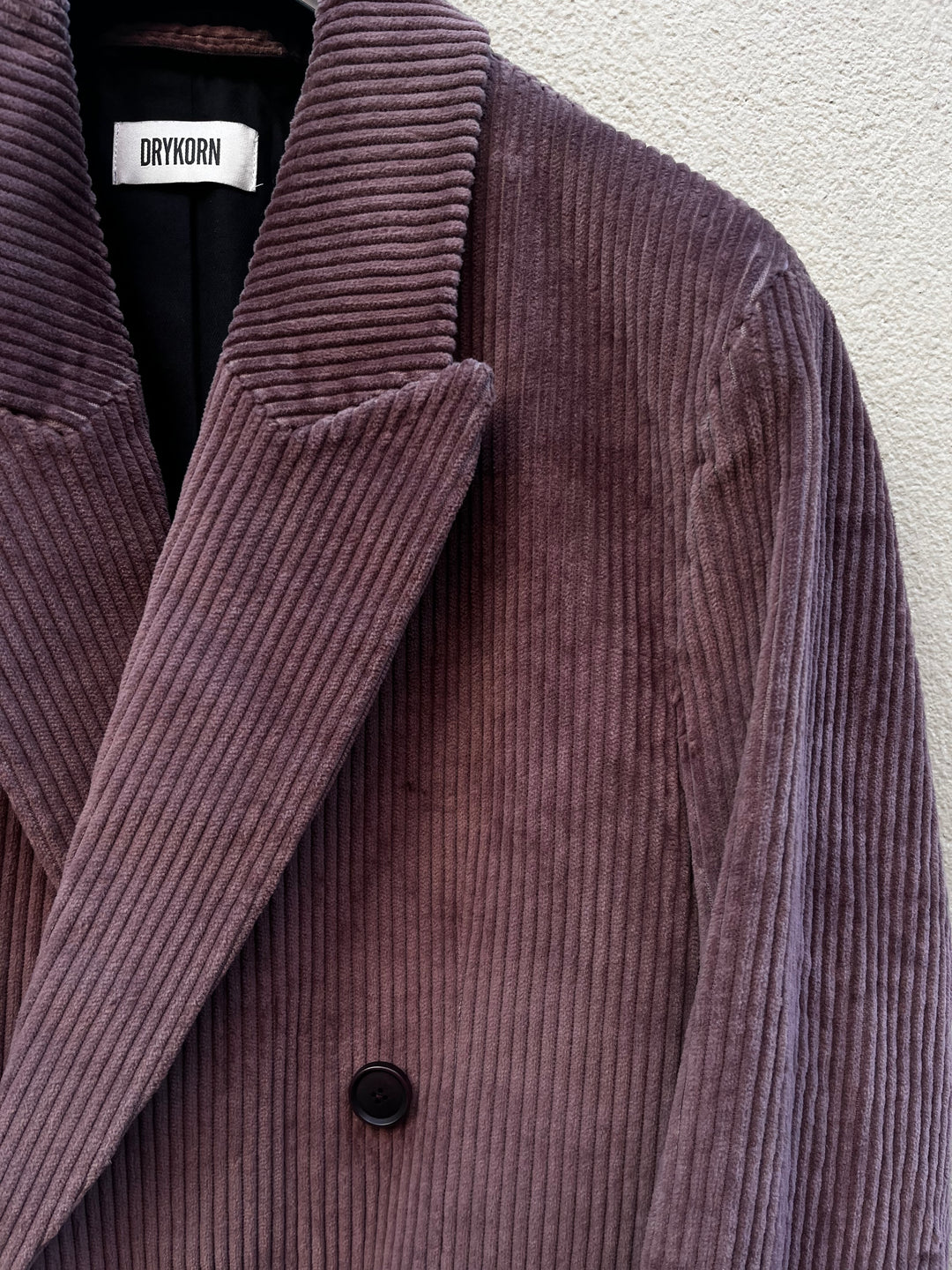 Gammelrosa dobbeltradet fløjls herre blazer