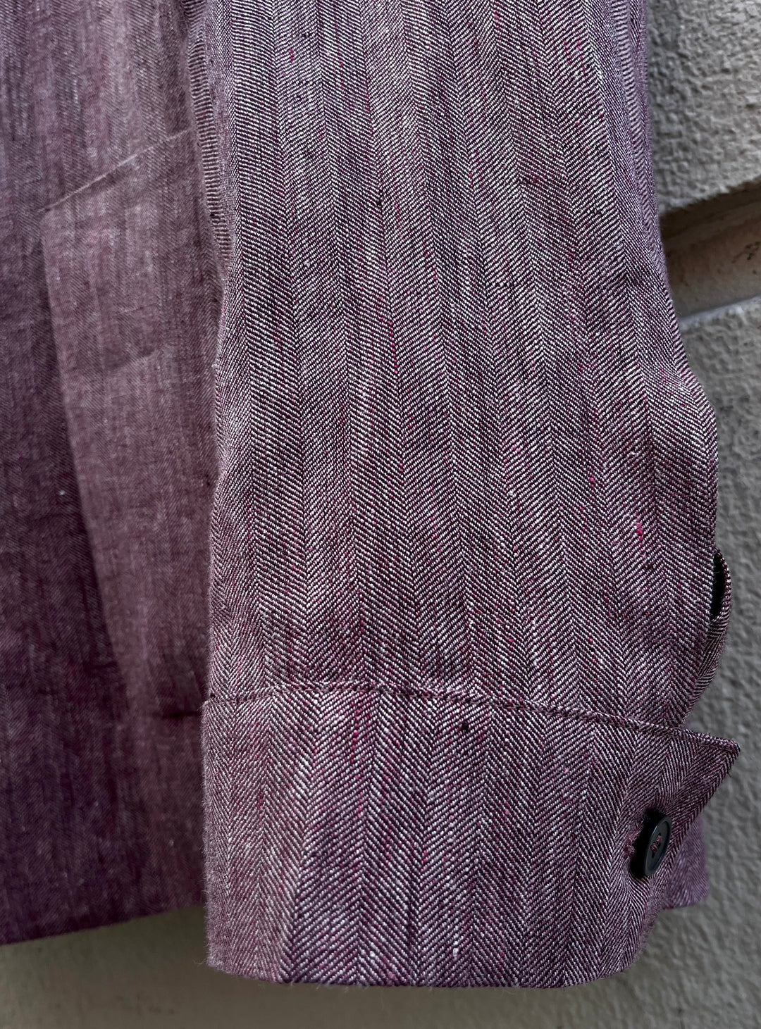 Overshirt suit meleret bordeaux i sildebensmønster – by David K