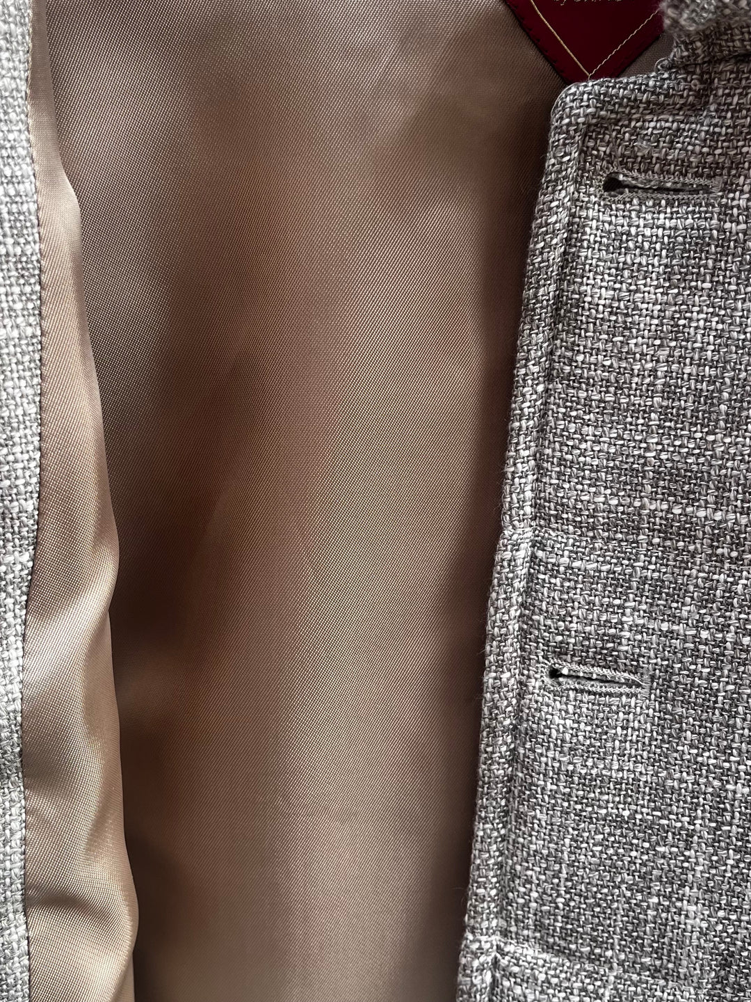 Kviltet outdoorvest, beige bouclé – by David K