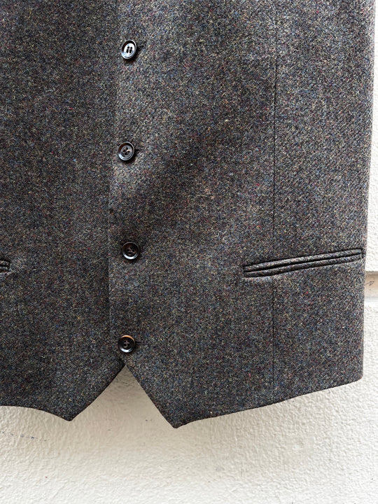 Mørkegrøn tweed vest