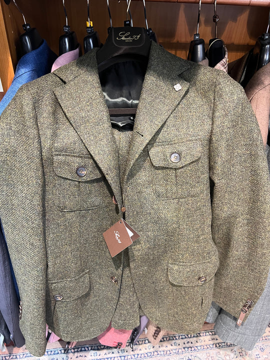 Safari Blazer i Tweed – Herrejakke