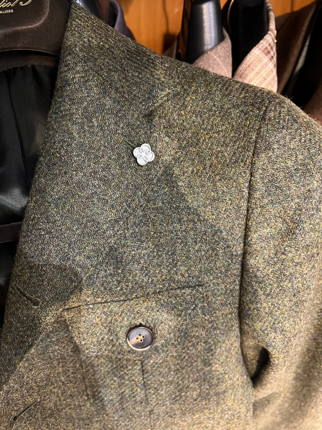 Safari Blazer i Tweed – Herrejakke
