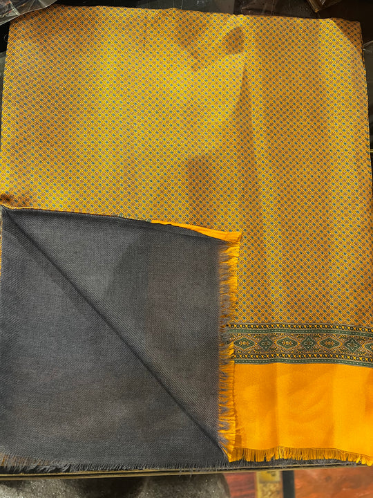 Orange uld/silke halstørklæde i birdseye-mønster