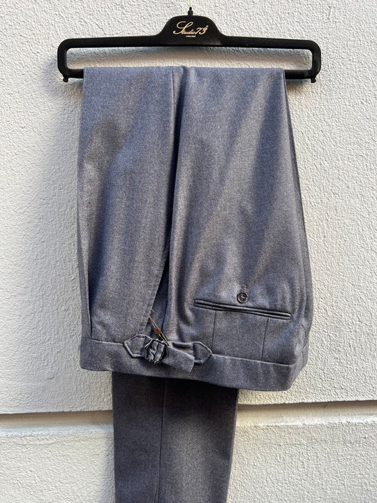 Brun Flannel Herrebukser - Slim Fit