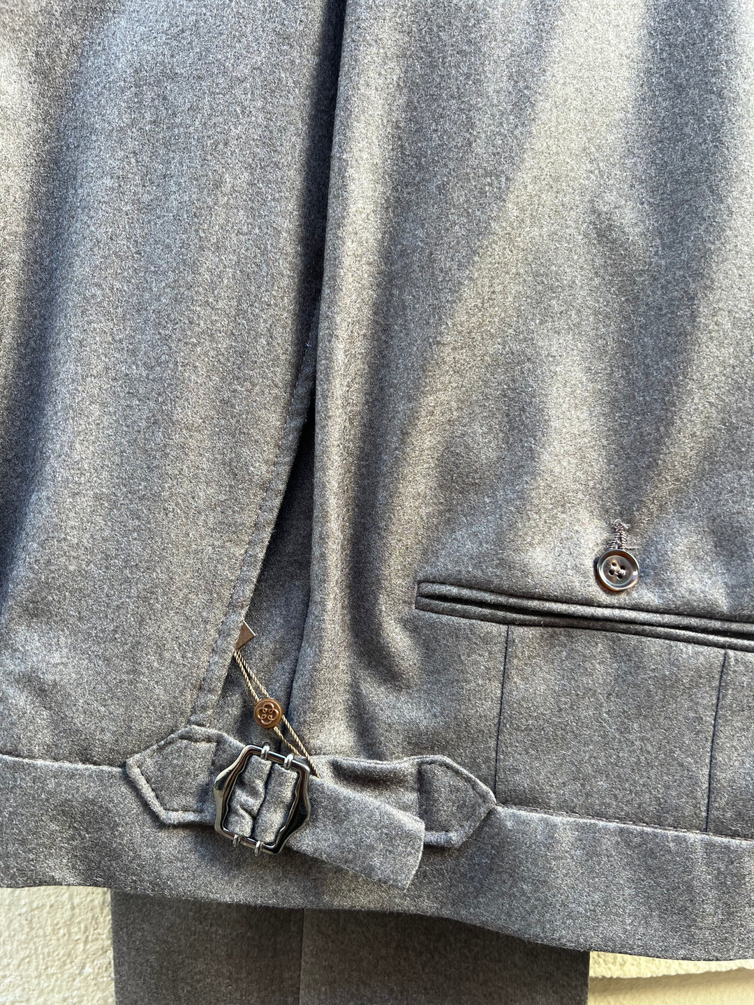 Brun Flannel Herrebukser - Slim Fit