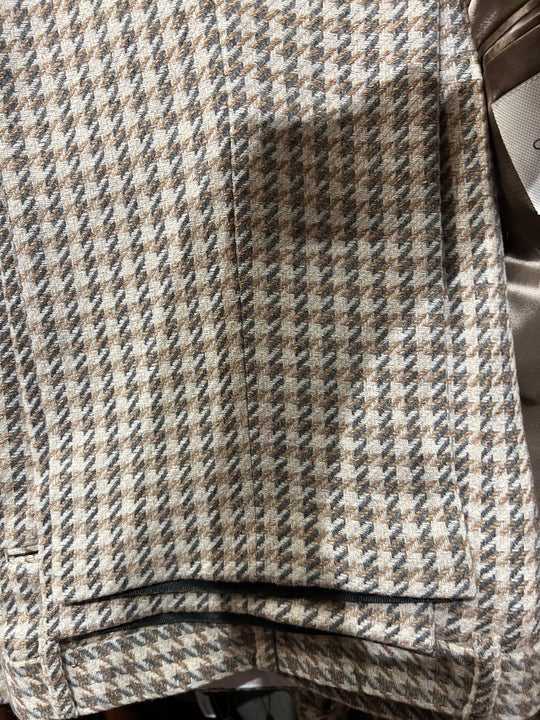 Lyst houndstooth jakkesæt i uld/silke by DavidK