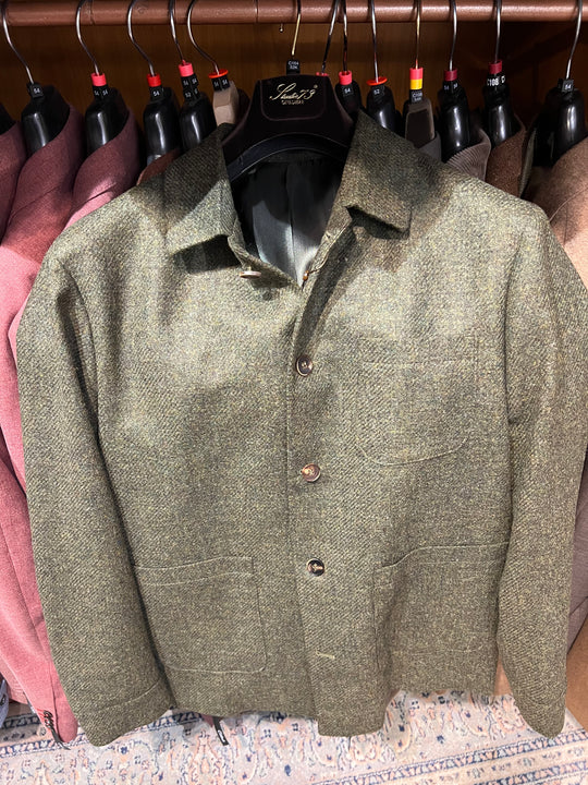Overshirt Blazer i Tweed – Herrejakke