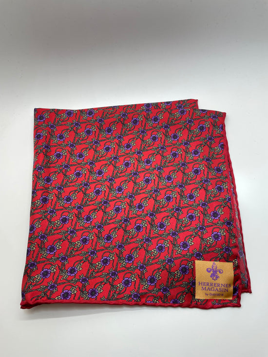 Hanky-Red/PurpleFlower