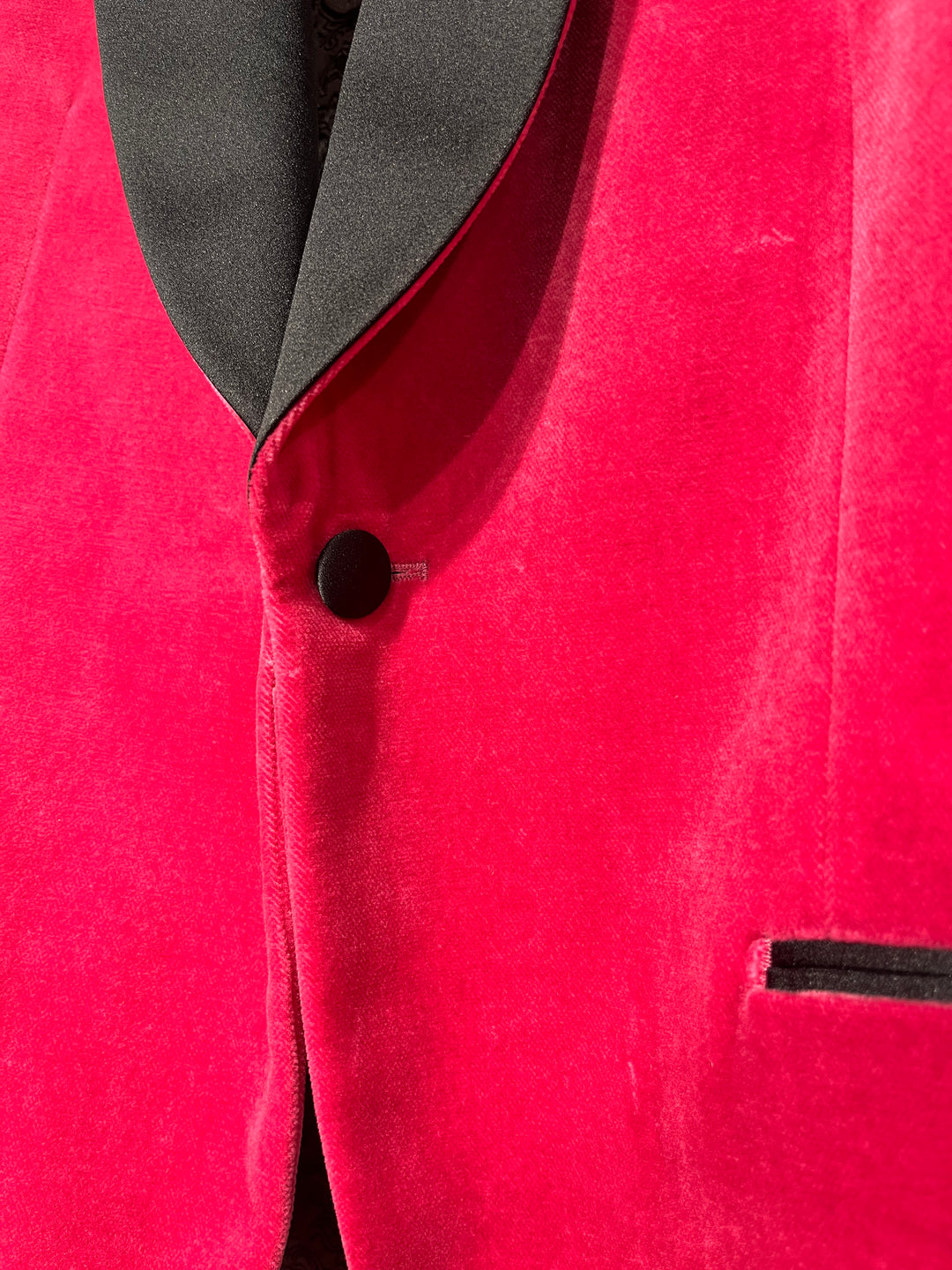 Velour Herrejakke Smokingjakke Pink Spidsrevers