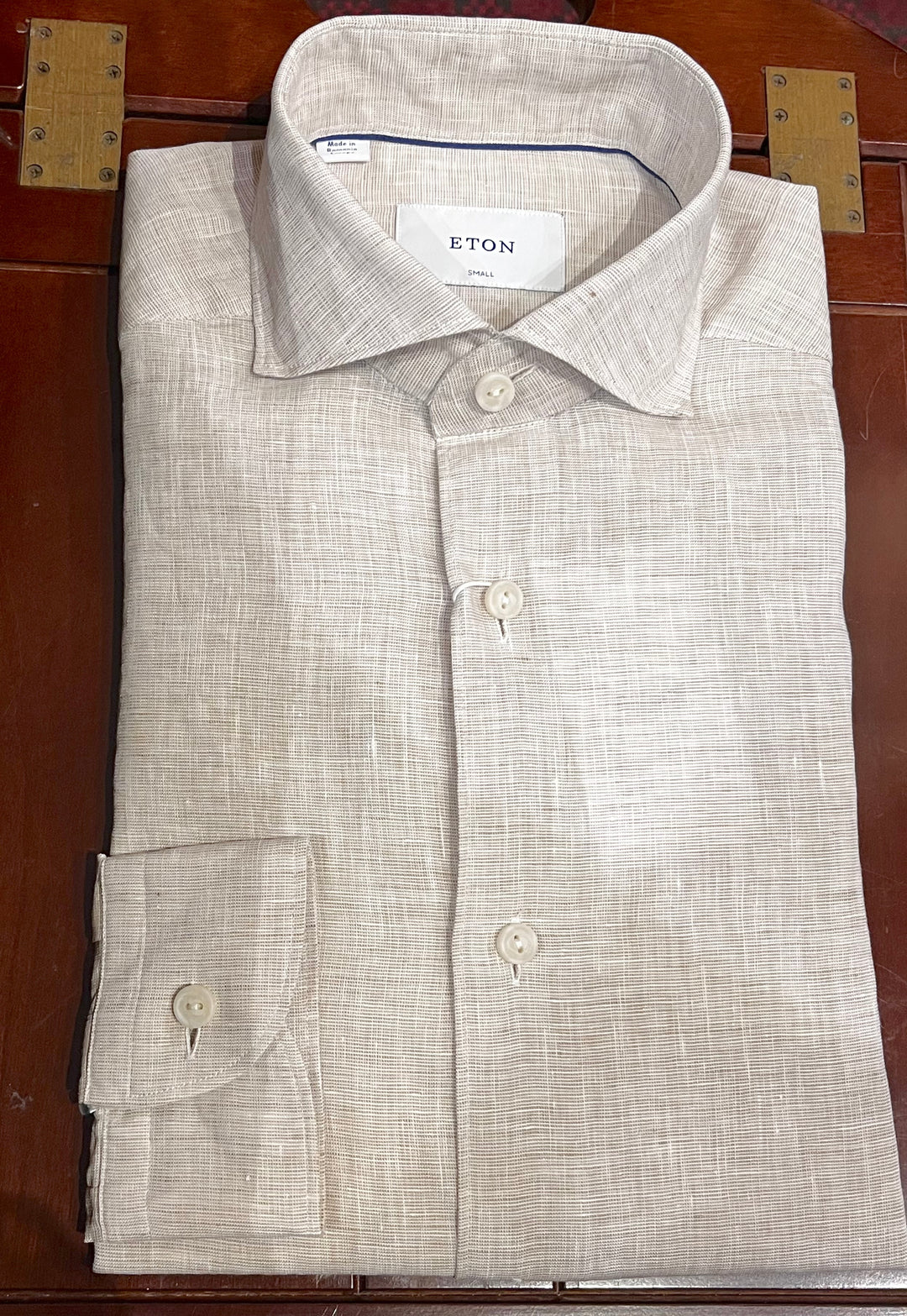 Brun herreskjorte i 100% Hør - casual fit