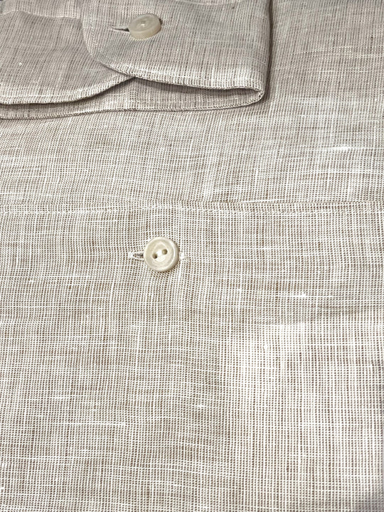 Brun herreskjorte i 100% Hør - casual fit