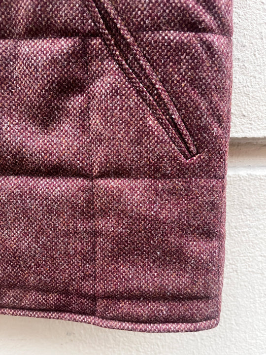 Kviltet Herrevest i rød flannel by David K